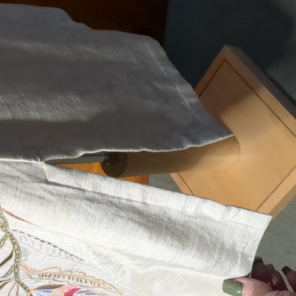 ALEX KIM* embroidered floral long sleeved, long blazer jacket side slit size M - Picture 7 of 17